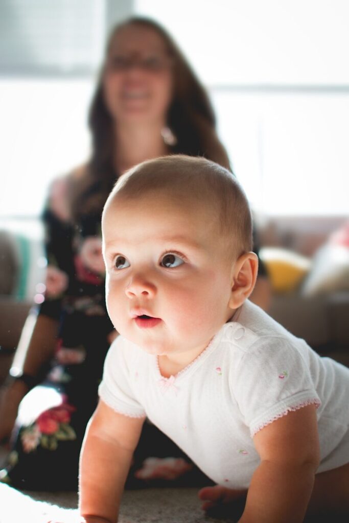 crawling baby on floor
